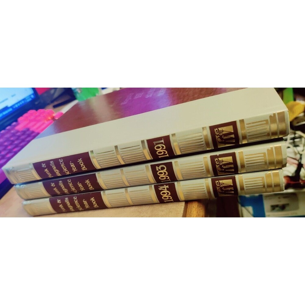 Funk & Wagnalls Science Yearbook 1991-1993-1994/ 3 Books